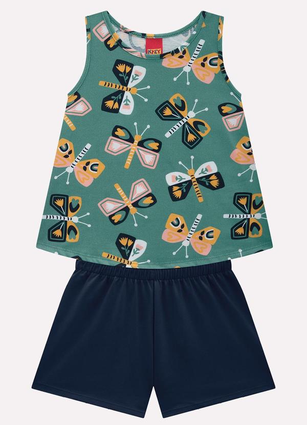 Conjunto Infantil Menina Estampa Verde