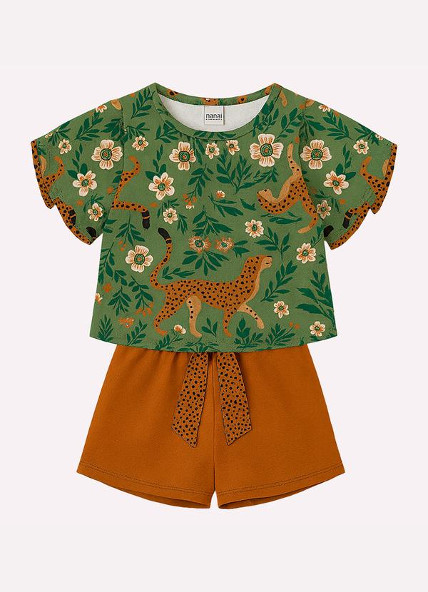 Conjunto Infantil Menina Estampa Verde