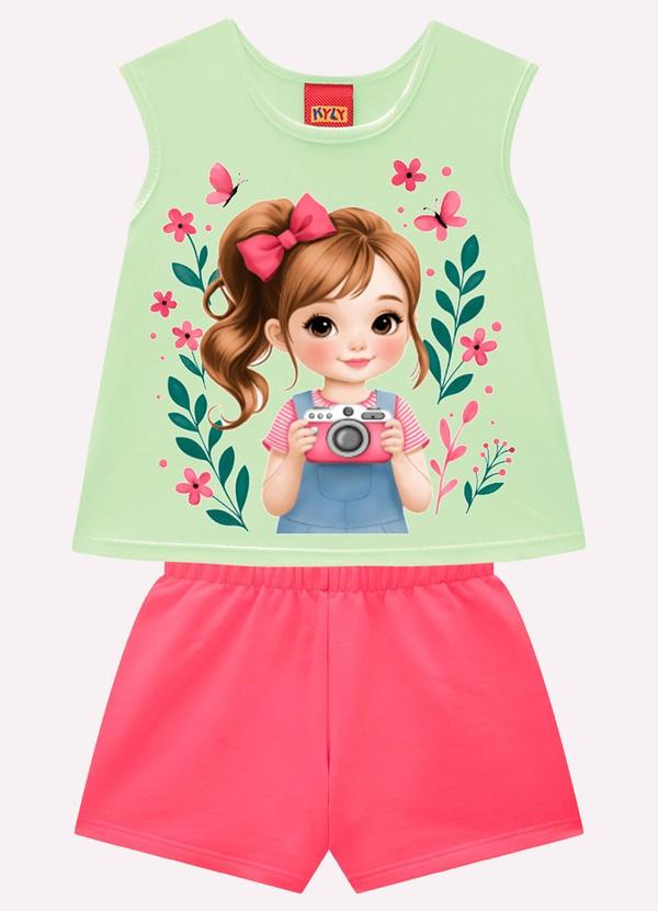 Conjunto Infantil Menina Estampa Verde