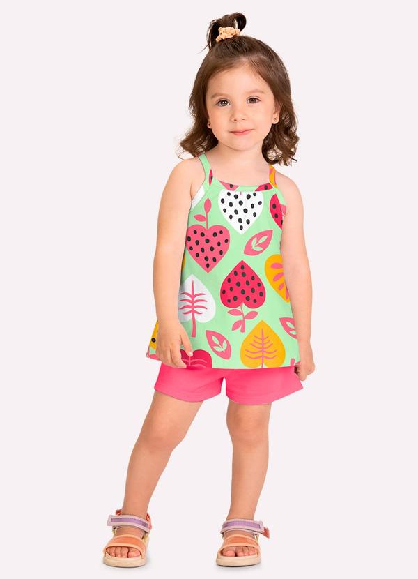 Conjunto Infantil Menina Estampa Verde