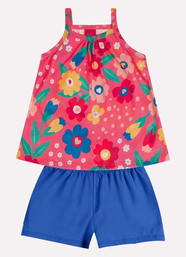 Vista 2 Conjunto Infantil Menina Estampa Vermelho Kyly Kyly