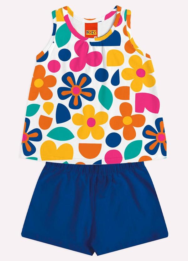 Conjunto Infantil Menina Estampado Branco