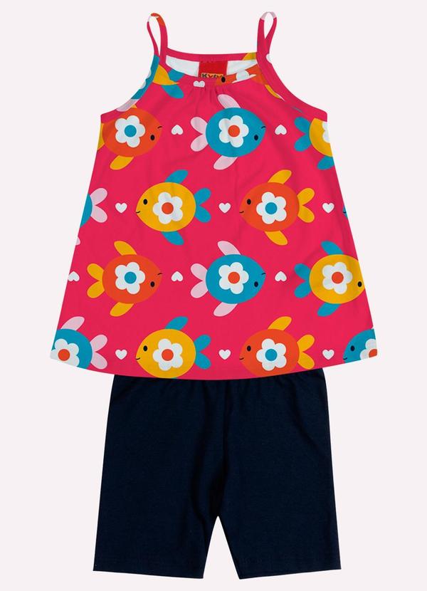 Conjunto Infantil Menina Estampado Rosa