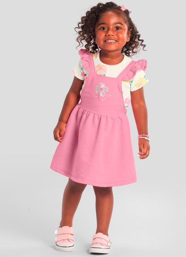 Conjunto Infantil Menina Floral Natural