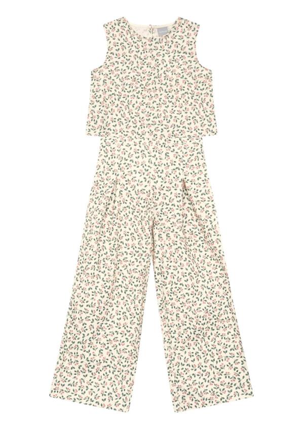 Conjunto Infantil Menina Floral Natural