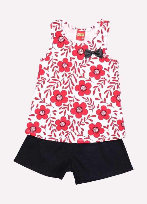 Conjunto Infantil Menina Flores Branco