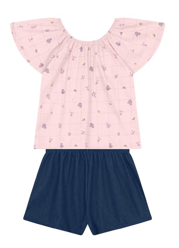 Conjunto Infantil Menina Florido Rosa