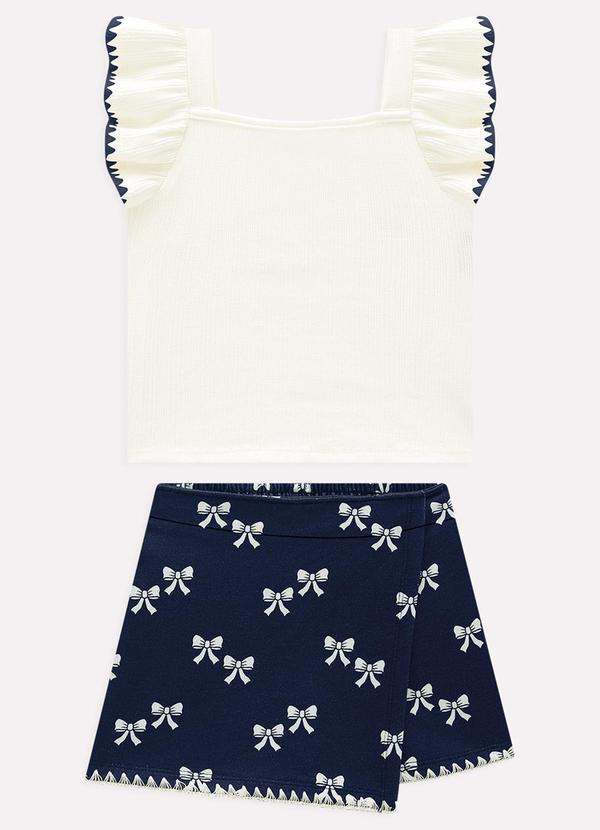 Conjunto Infantil Menina Laços Branco