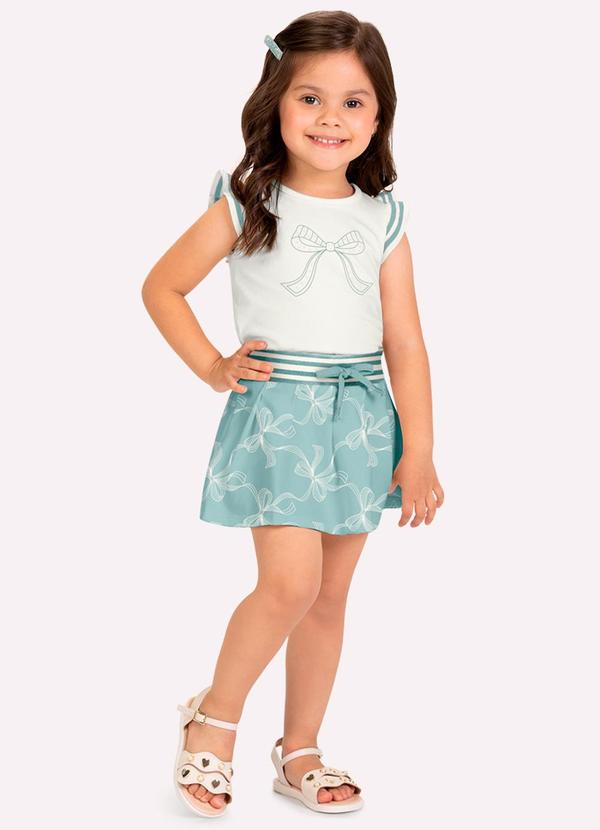 Conjunto Infantil Menina Laços Branco