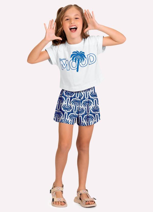 Conjunto Infantil Menina Lettering Branco