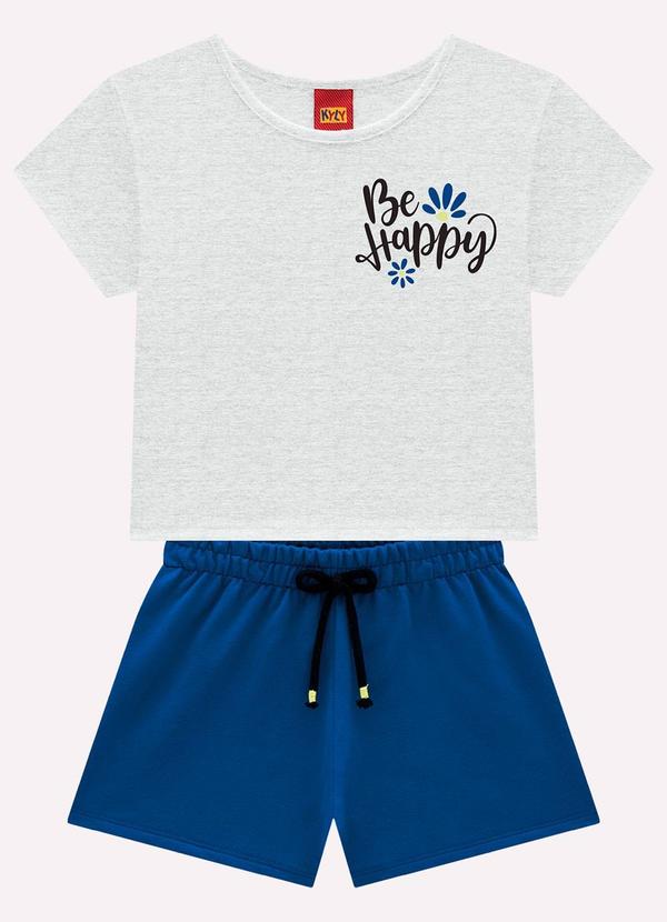 Conjunto Infantil Menina Lettering Cinza