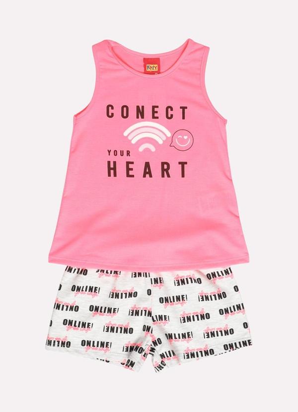 Conjunto Infantil Menina Lettering Pink
