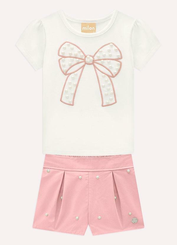 Conjunto Infantil Menina Pérolas Bege