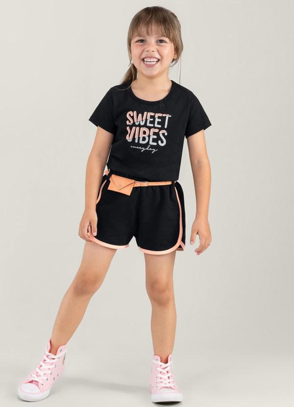 Conjunto Infantil Menina Preto