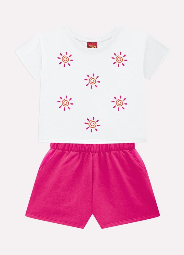 Conjunto Infantil Menina Sol Branco