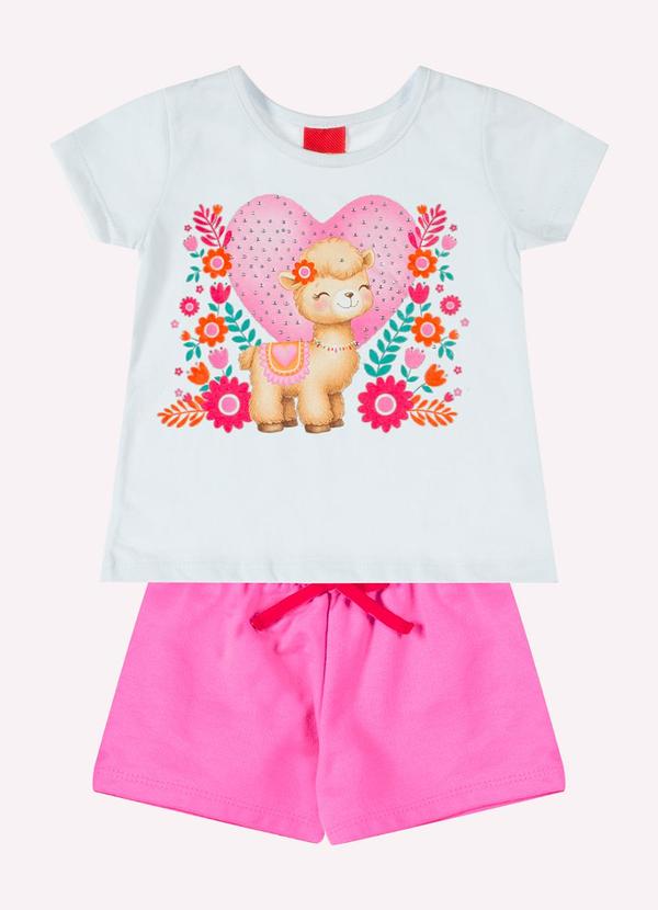 Conjunto Infantil Menina Strass Branco