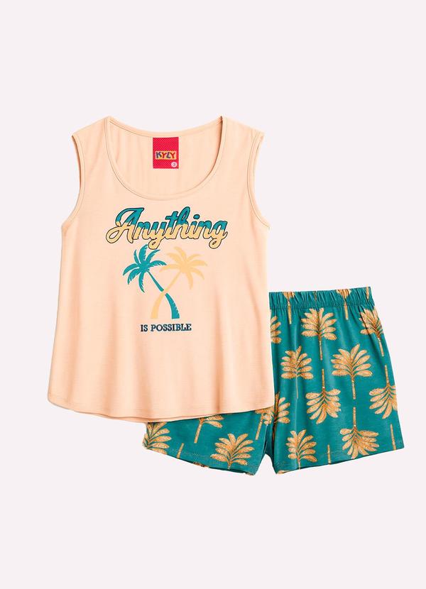 Conjunto Infantil Menina Tropical Laranja