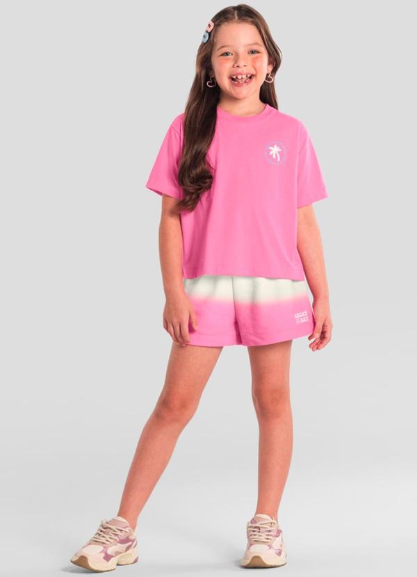 Conjunto Infantil Menina Tropical Rosa