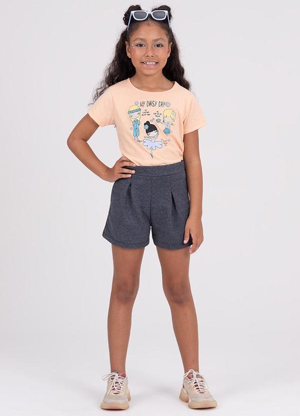 Vista 2 Conjunto Infantil My Daisy Day Laranja VIDA COSTEIRA VIDA COSTEIRA
