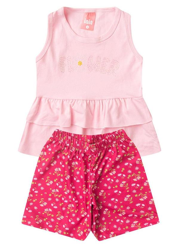 Conjunto Infantil Regata com Babado Iaia Rosa