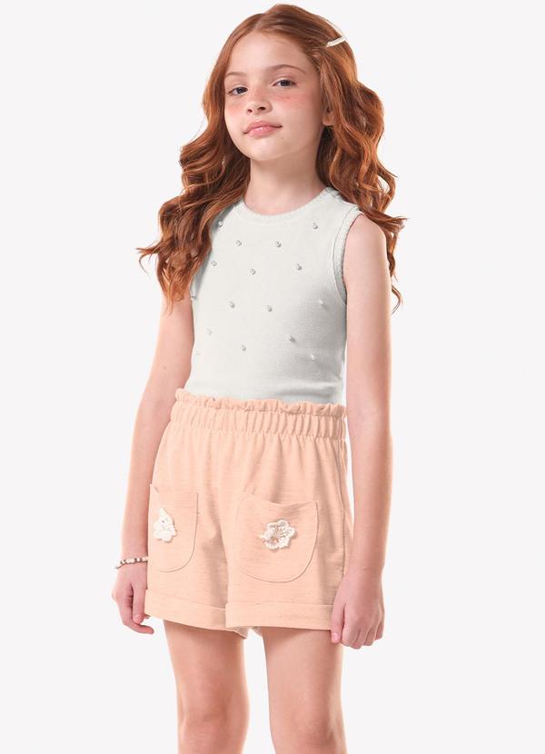 Conjunto Infantil Regata com Shorts Bege