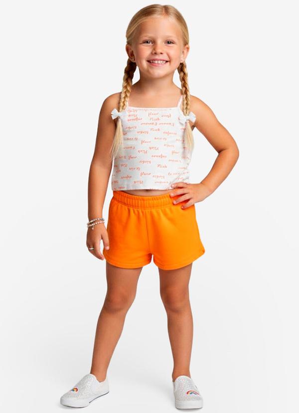 Conjunto Infantil Regata com Shorts Laranja