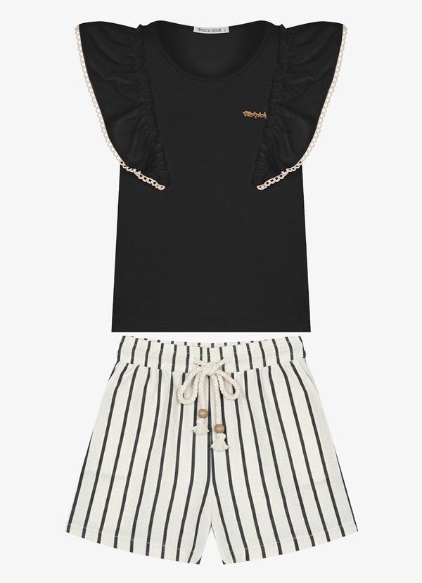 Conjunto Infantil Regata com Shorts Preto