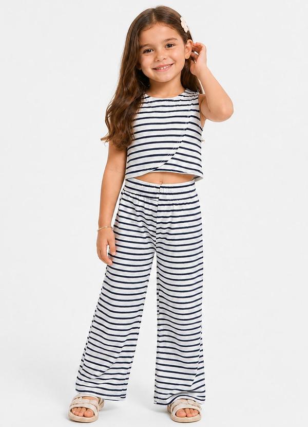 Conjunto Infantil Regata e Pantacourt Branco