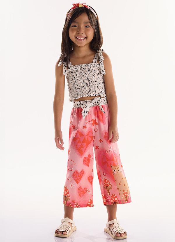 Conjunto Infantil Top e Calça Bege