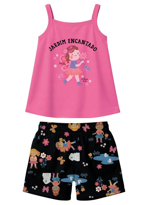 Conjunto Jardim Encantado Rosa Escuro