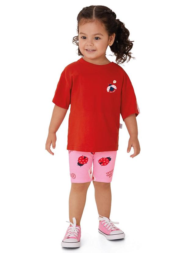 Conjunto Joaninhas com Glitter Vermelho