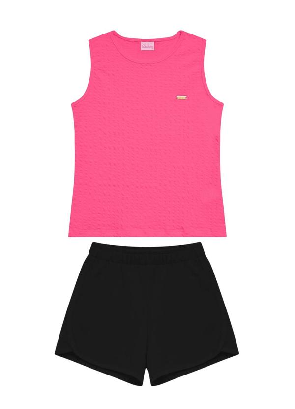 Conjunto Juvenil Regata e Short Rosa