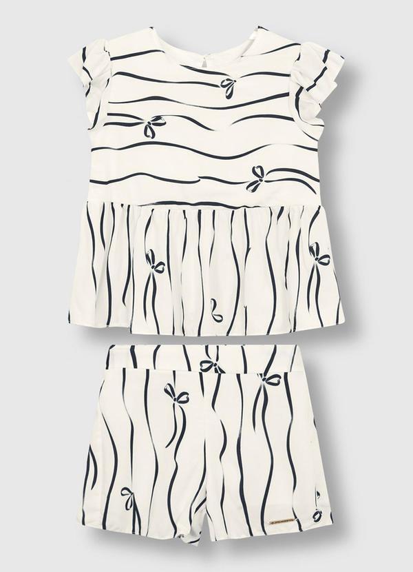 Conjunto Laços em Viscose Branco