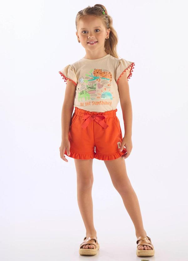 Conjunto Luz do Sol para Menina Bege