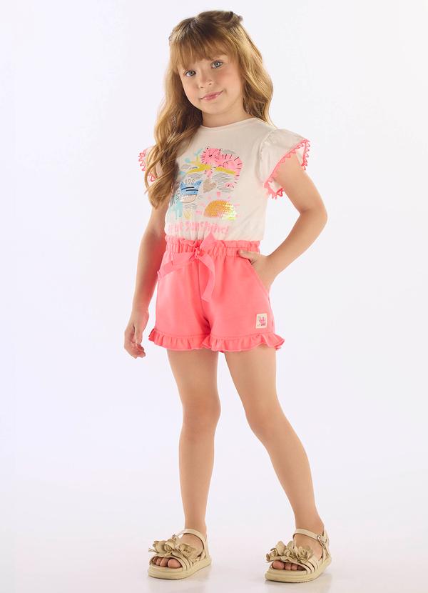 Vista 2 Conjunto Luz do Sol para Menina Up Baby Branco Up Baby