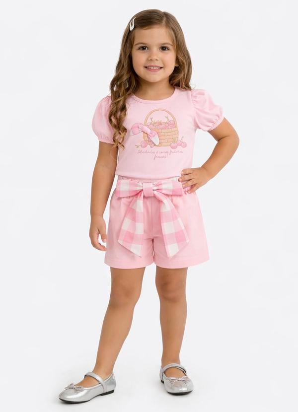 Conjunto Maia Malha Rosa