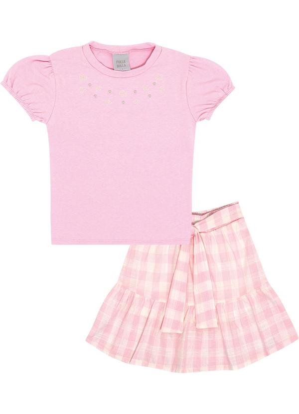 Conjunto Malha Canelada Rosa