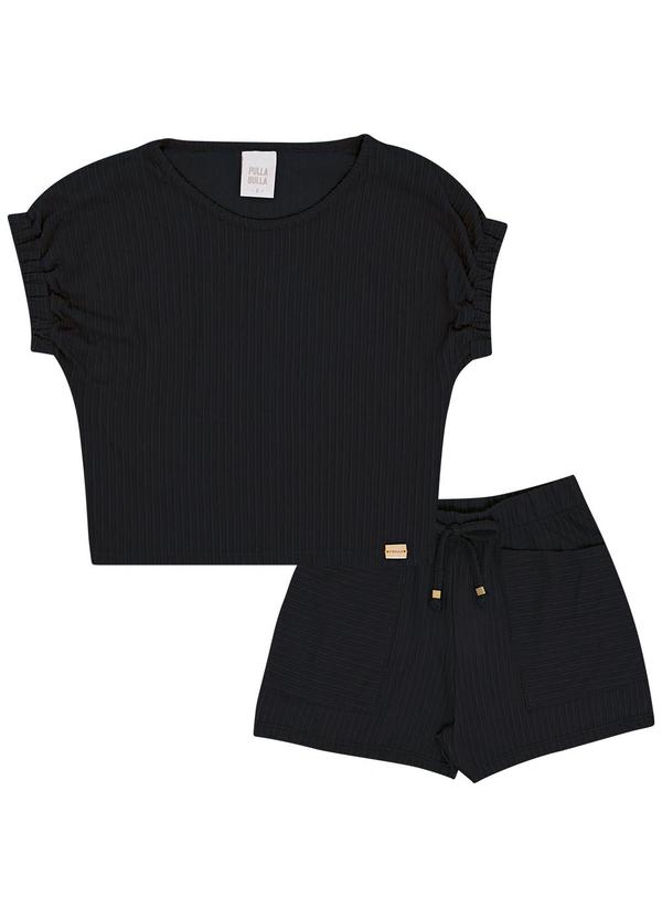 Conjunto Malha Corrente Preto