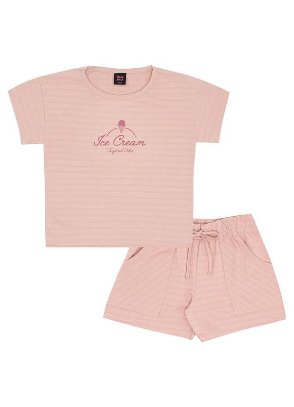 Vista 2 Conjunto Malha Trabalhada Rosa Pulla Bulla Pulla Bulla