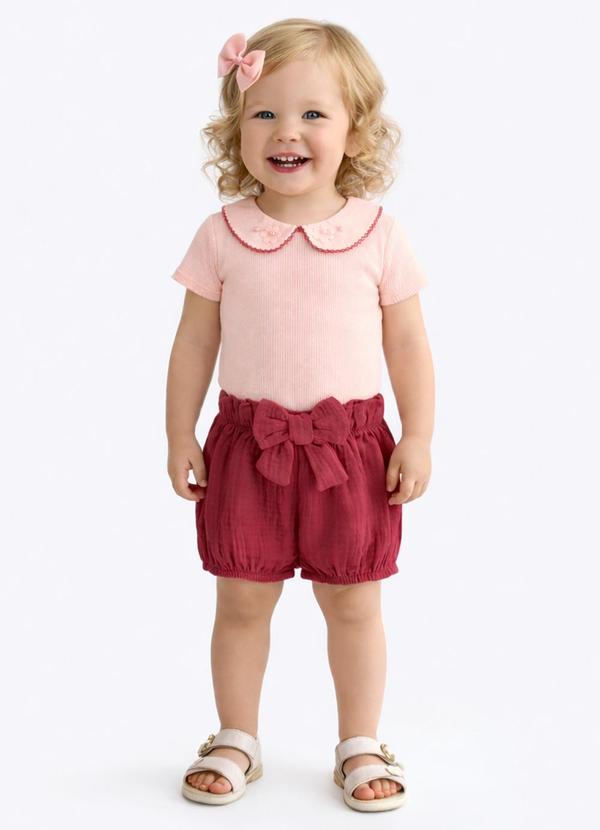 Conjunto Malha Trabalhada Rosa