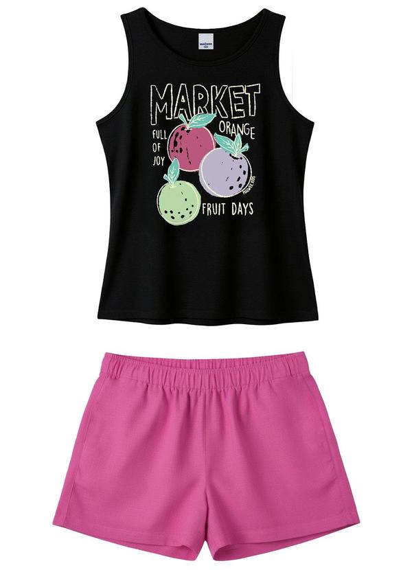 Conjunto Market com Glitter Preto