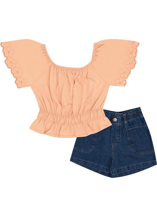 Conjunto Meia Malha Laranja