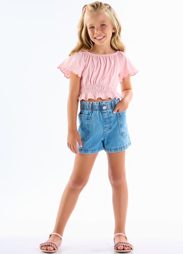 Conjunto Meia Malha Rosa