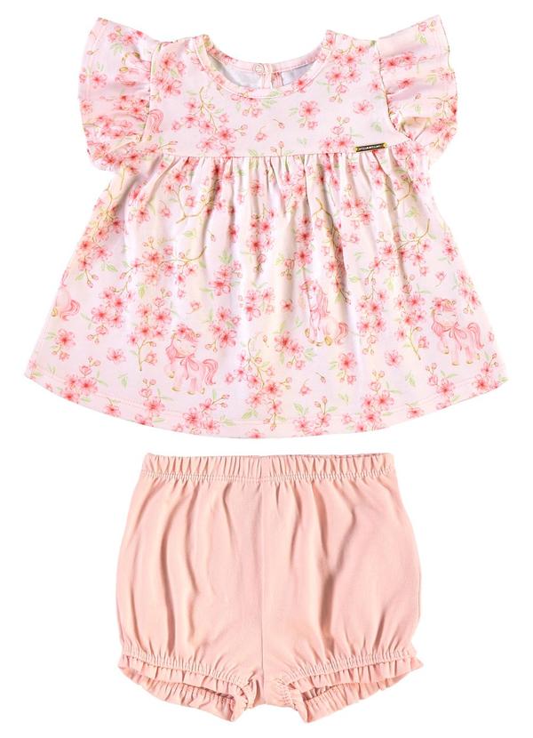 Conjunto Meia Malha Rosa