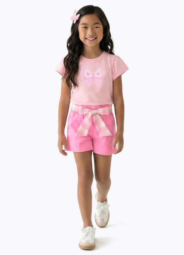 Conjunto Meia Malha Rosa