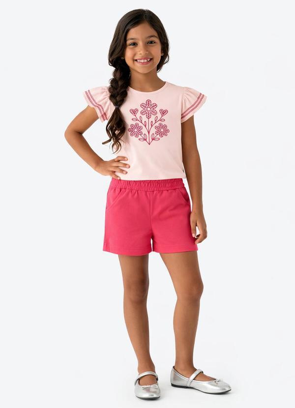 Conjunto Meia Malha Rosa