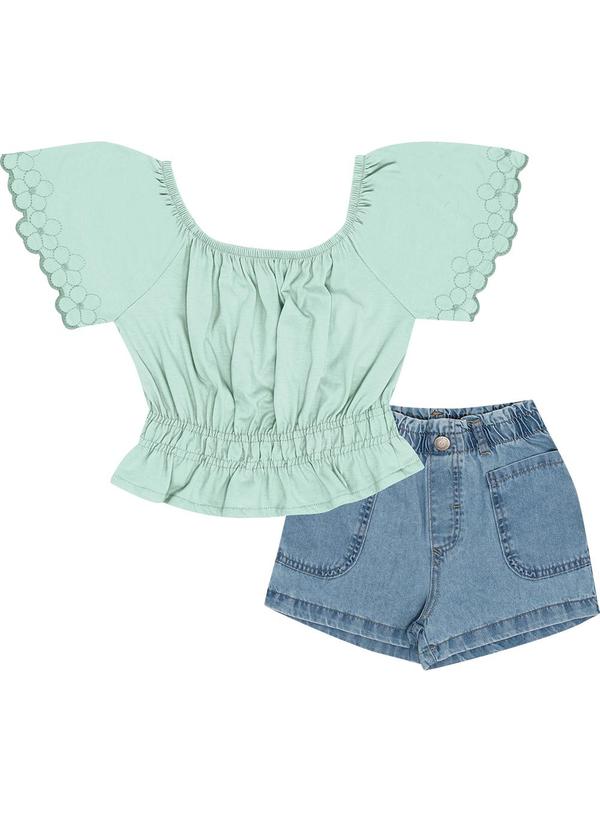 Conjunto Meia Malha Verde