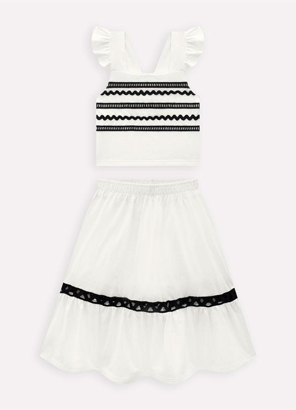 Conjunto Menina com Aviamentos Off White