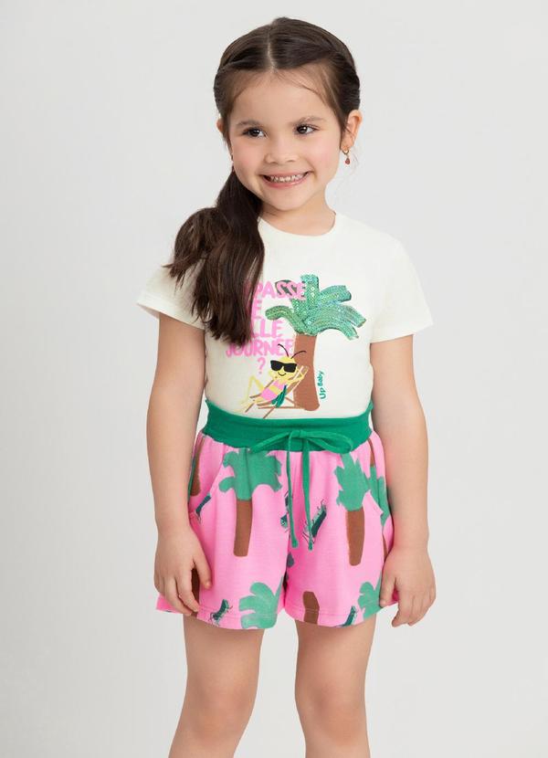 Conjunto Menina com Blusa e ShortBranco