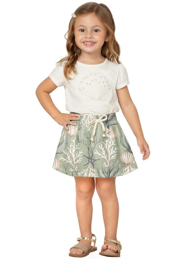 Conjunto Menina Concha Off White